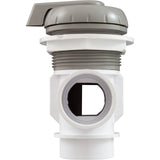 Diverter Valve, WW, 1", 2 Port, Top Mount, Vertical, Gry : 600-4347 - Waterway Plastics - 600-4347 - PartsForSpas.com