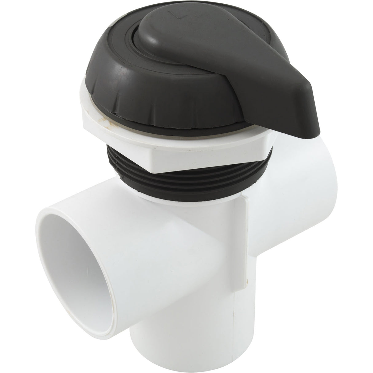 Diverter Valve, WW, 2", 2 Port, Top Mount, Notched, Black : 600-3061 - Waterway Plastics - 806105102058 - PartsForSpas.com