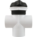 Diverter Valve, WW, 2", 2 Port, Top Mount, Notched, Black : 600-3061 - Waterway Plastics - 806105102058 - PartsForSpas.com