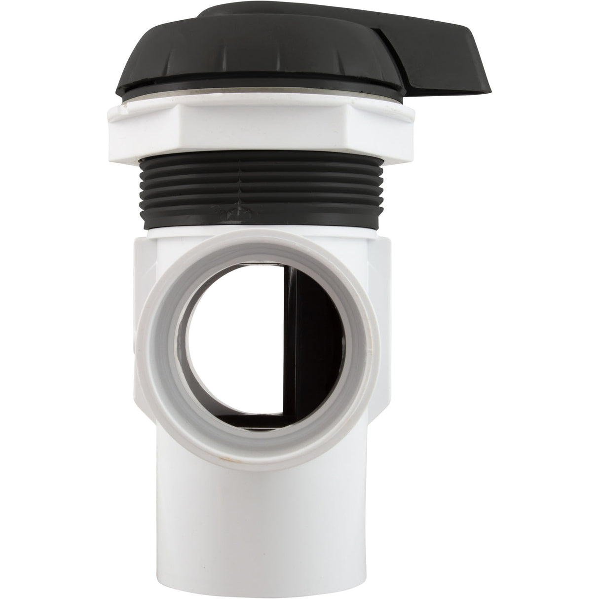 Diverter Valve, WW, 2", 2 Port, Top Mount, Notched, Black : 600-3061 - Waterway Plastics - 806105102058 - PartsForSpas.com