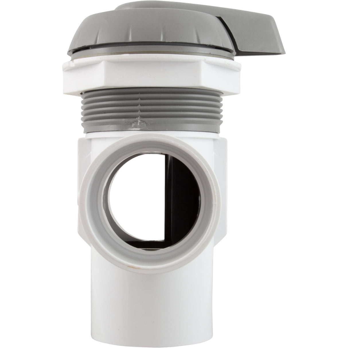 Diverter Valve, WW, 2", 2 Port, Top Mount, Notched, Gray : 600-3067 - Waterway Plastics - 806105102089 - PartsForSpas.com