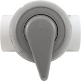 Diverter Valve, WW, 2", 2 Port, Top Mount, Notched, Gray : 600-3067 - Waterway Plastics - 806105102089 - PartsForSpas.com