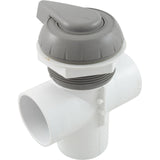Diverter Valve, WW, 2", 2 Port, Top Mount, Notched, Gray : 600-3067 - Waterway Plastics - 806105102089 - PartsForSpas.com