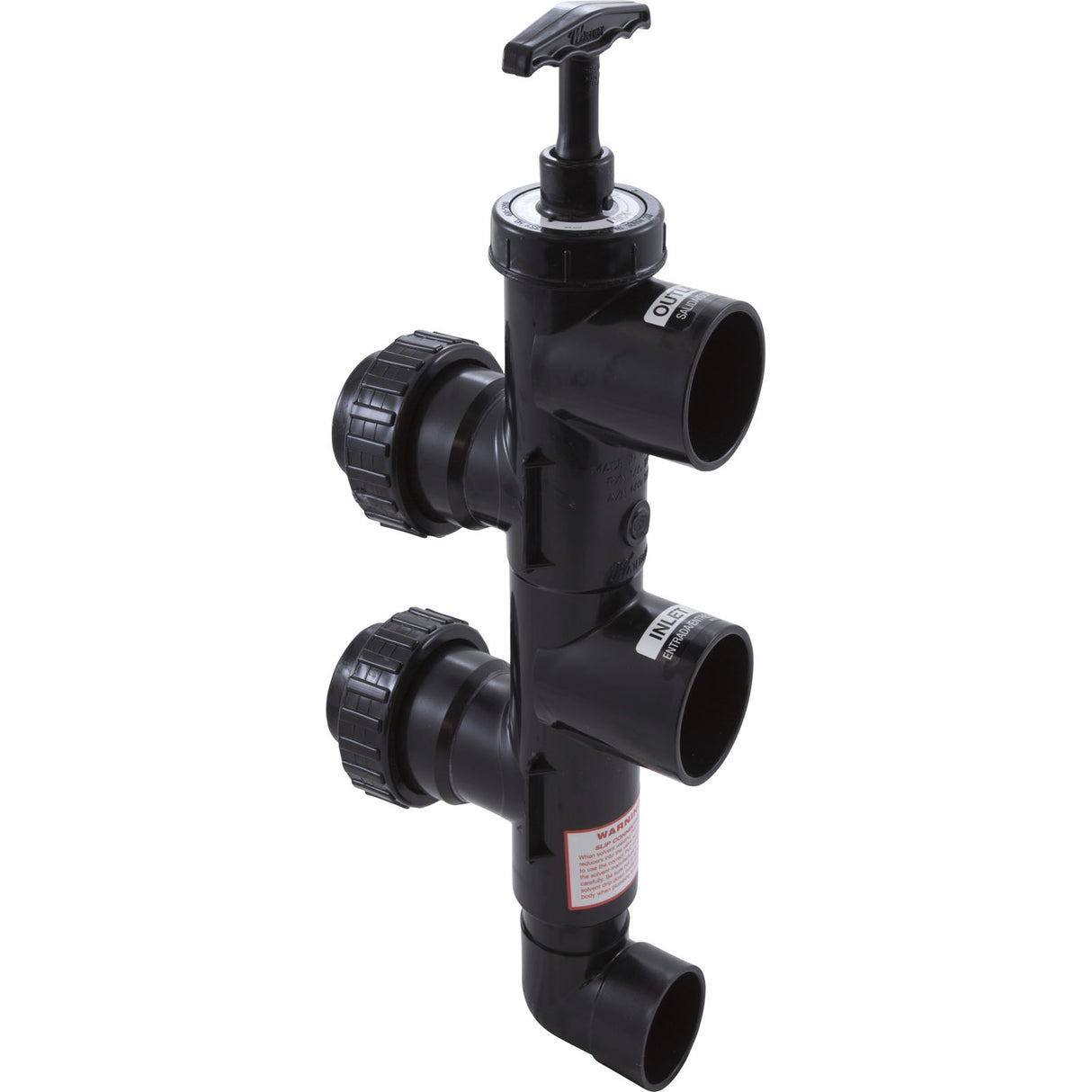 Push Pull Valve, Waterway 2-1/2", with 2" Reducer : 600-1500 - Waterway Plastics - 806105194589 - PartsForSpas.com