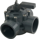 Dvtr Valve, Jandy Neverlube, 2"s/2-1/2"spg Non-Pos, 3 Port, Gry : 2877 - Jandy/Laars/Zodiac - 052337001434 - PartsForSpas.com