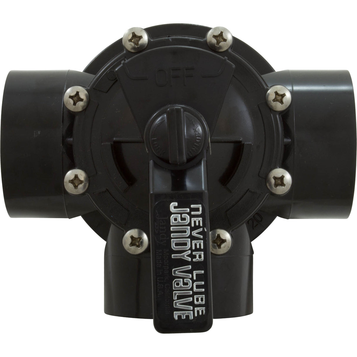 Dvtr Valve, Jandy Neverlube, 2"s/2-1/2"spg, Pos Seal, 3Port, Lrg : 4717 - Jandy/Laars/Zodiac - 052337002066 - PartsForSpas.com