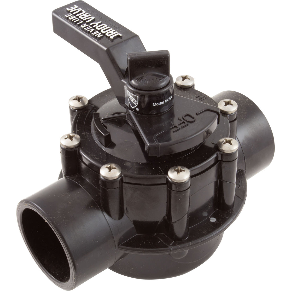 Diverter Valve, Jandy Neverlube, 1-1/2" x 2" Pos Seal, 2 Port : 4724 - Jandy/Laars/Zodiac - 052337002097 - PartsForSpas.com