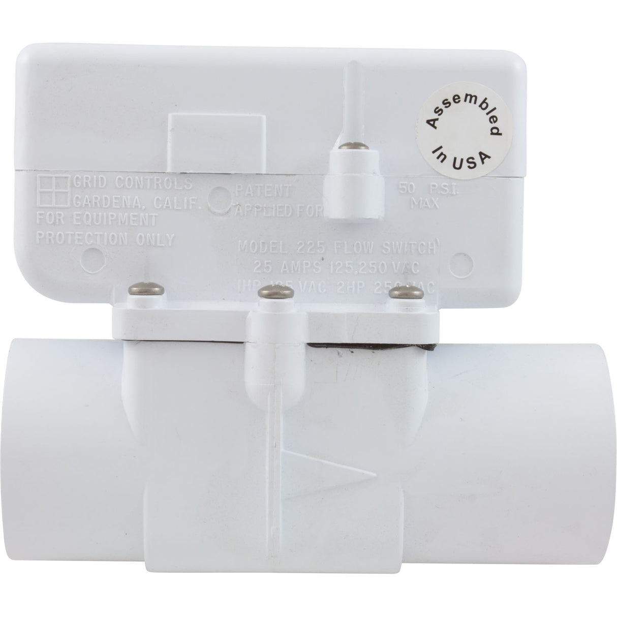 Flow Switch, Grid Controls M-225, 25A, 115v, 2" Spigot : 57-F1-2225-00W - Grid Controls - 57-F1-2225-00W - PartsForSpas.com