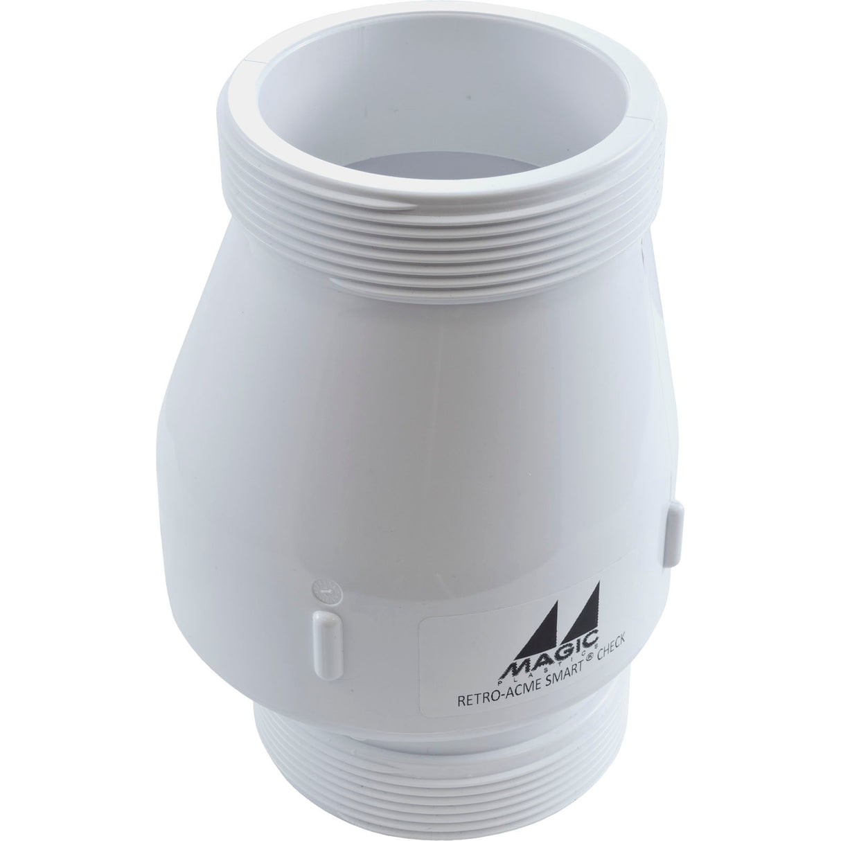 Check Valve, Magic, 2" ACME Fine Thd, 1/2lb, White : 0823-20RT - Magic Plastics - 0823-20RT - PartsForSpas.com