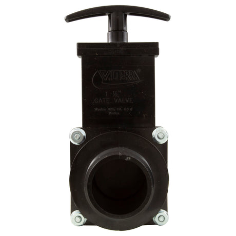 Gate Valve, 3 pc, Valterra, 1-1/2"s x 1-1/2"mpt, 45psi, Black : 7105 - Valterra Products - 019079071057 - PartsForSpas.com