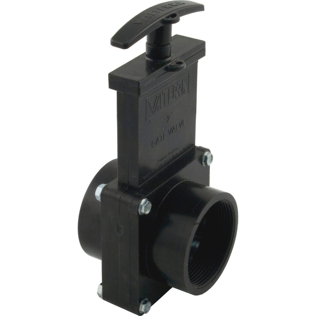 Gate Valve, 3 pc, Valterra, 2"fpt x 2"s, 40psi, Black : 7209 - Valterra Products - 019079072092 - PartsForSpas.com