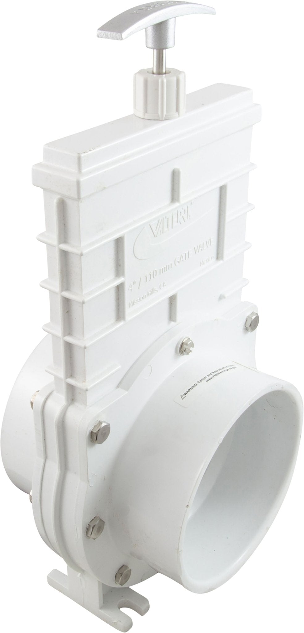 Gate Valve, 3 pc, SS Paddle, Valterra, 4"s x 4"s, 20psi : 6401 - Valterra Products - 019079640109 - PartsForSpas.com
