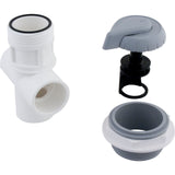 Diverter Valve, Hydro-Air/BWG Hydroflow, 1"s, 2 Port, Gray : 11-4020GRY - HydroAir/Balboa - 11-4020GRY - PartsForSpas.com
