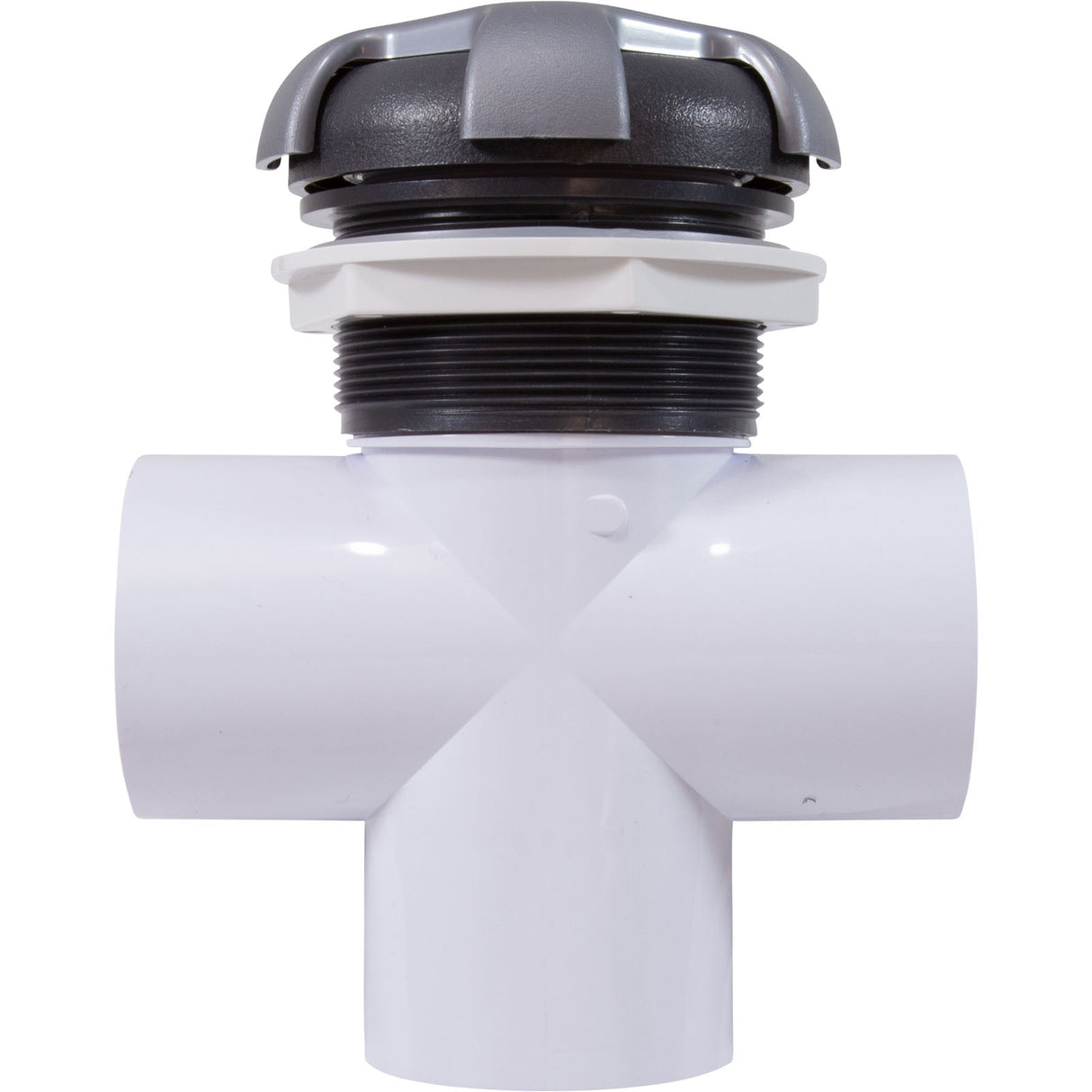 Diverter Vlv, CMP Top Mt, 2"s, 3-3/16"hs, 3 Port, Crown, Gry/Slvr : 25048-807-000 - Custom Molded Products - 25048-807-000 - PartsForSpas.com