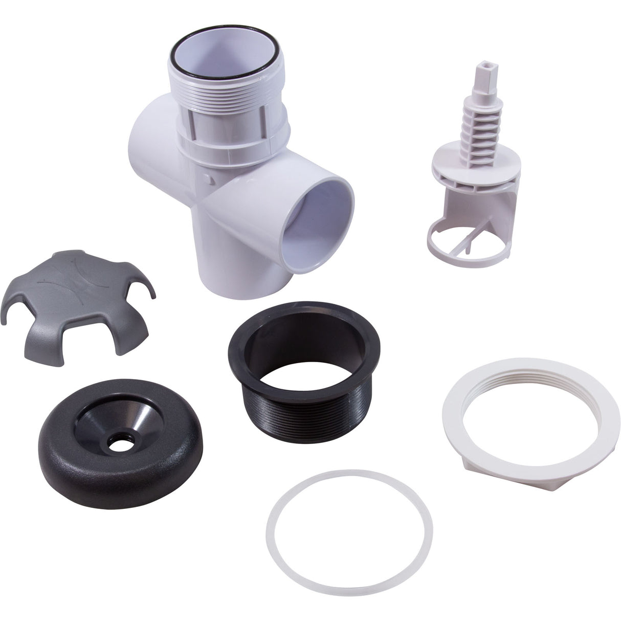 Diverter Vlv, CMP Top Mt, 2"s, 3-3/16"hs, 3 Port, Crown, Gry/Slvr : 25048-807-000 - Custom Molded Products - 25048-807-000 - PartsForSpas.com