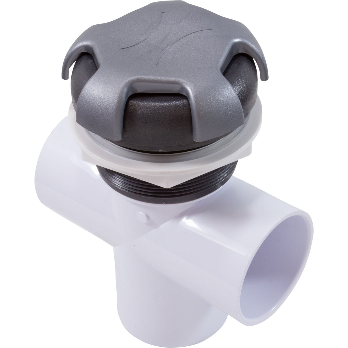 Diverter Vlv, CMP Top Mt, 2"s, 3-3/16"hs, 3 Port, Crown, Gry/Slvr : 25048-807-000 - Custom Molded Products - 25048-807-000 - PartsForSpas.com