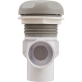On/Off Valve, CMP Mushroom, 2-1/16"hs, Scalloped, 1"s, Gray : 25036-219-000 - Custom Molded Products - 25036-219-000 - PartsForSpas.com