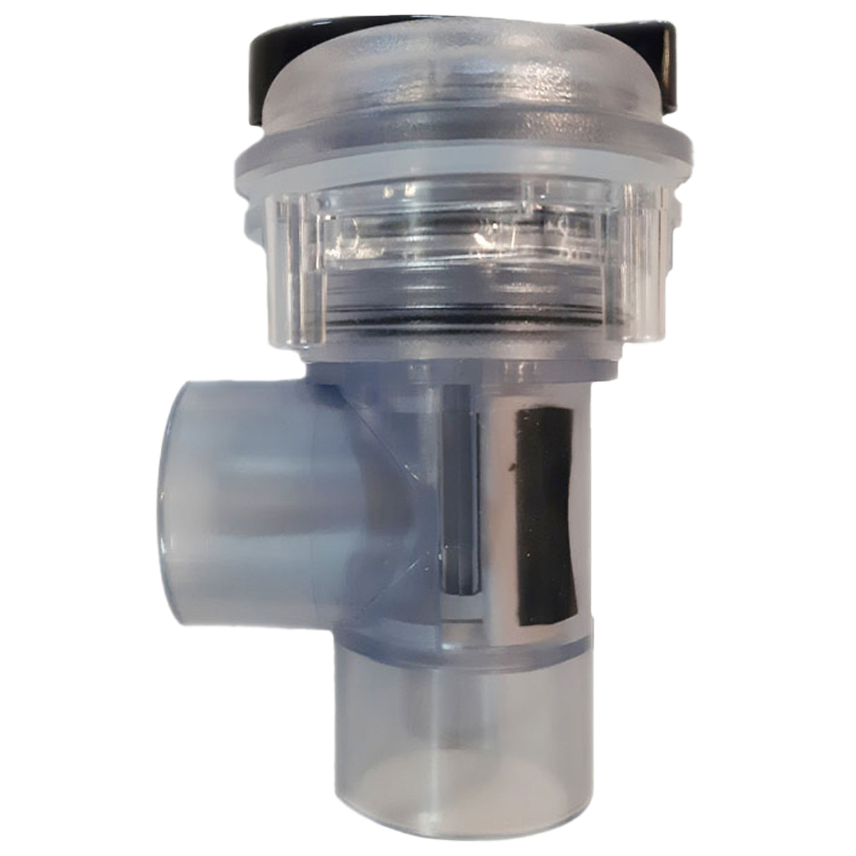 On/Off Valve, CMP Pro-Seal, 1"s, S-Handle, 2-1/16"hs, Clear/Blk : 25036-191-999 - Custom Molded Products - 25036-191-999 - PartsForSpas.com