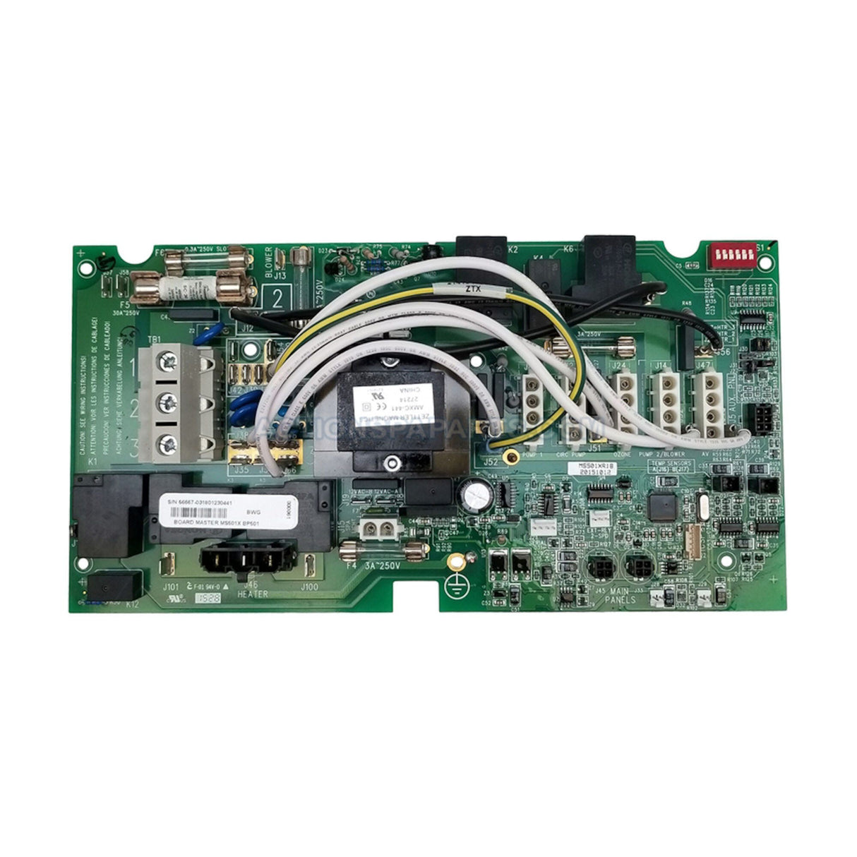 Circuit Board, Master Spa, Balboa MS501X, 2015-current : X801151