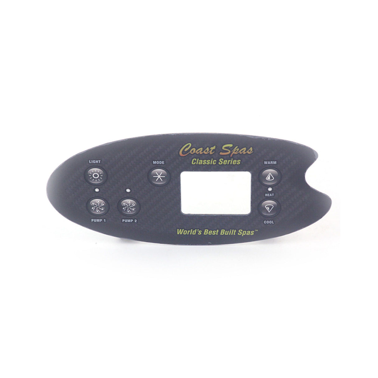 Overlay, Spaside, Coast Spa CS702S, 6-Button, Pump1-Pump2, For 51096 : 12371