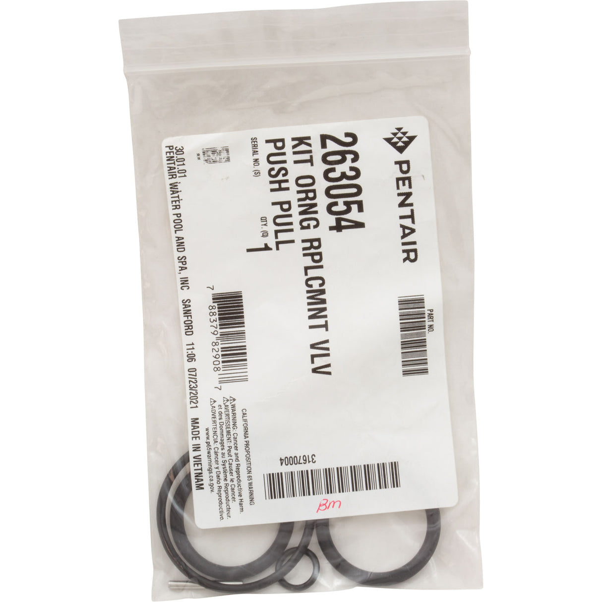 Kit, O-rings, Includes all valve O-rings : 263054