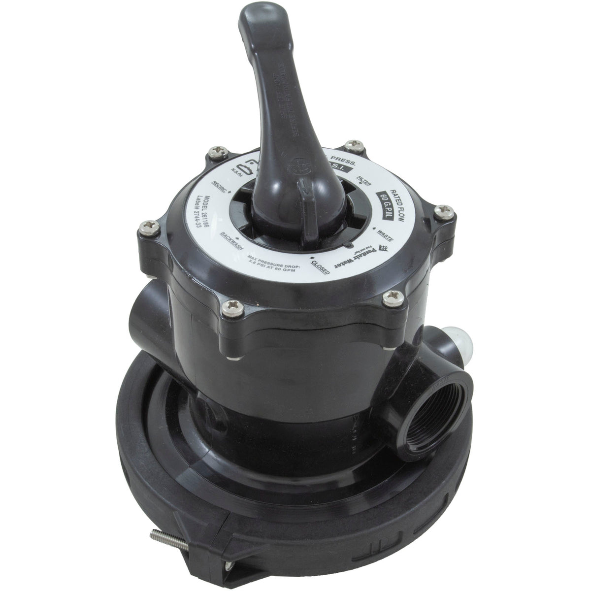 Multiport Valve, Pentair-Praher TM-12-L, 1-1/2" fpt : 261186 - StaRite/Pentair - 7.8838E+11 - PartsForSpas.com
