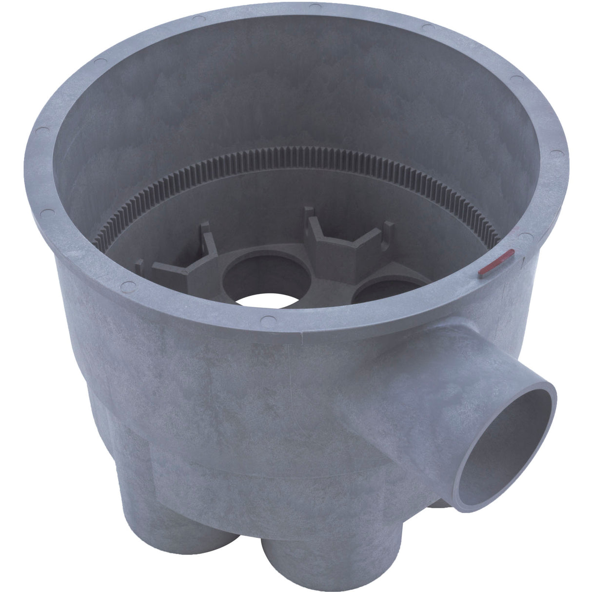 Housing, A & A 6 Port Low Profile Valve, 2", Bottom, Gray : 541763