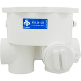 Body, Praher ABS 2" Side Mount Valves, 2"fpt, White : E-13-S2 - Praher Canada Ltd - E-13-S2 - PartsForSpas.com