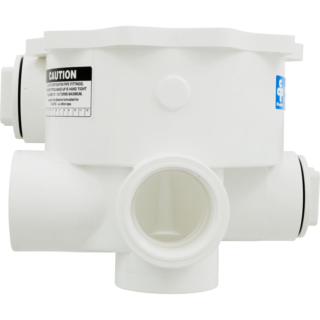Body, Praher ABS 2" Side Mount Valves, 2"fpt, White : E-13-S2 - Praher Canada Ltd - E-13-S2 - PartsForSpas.com