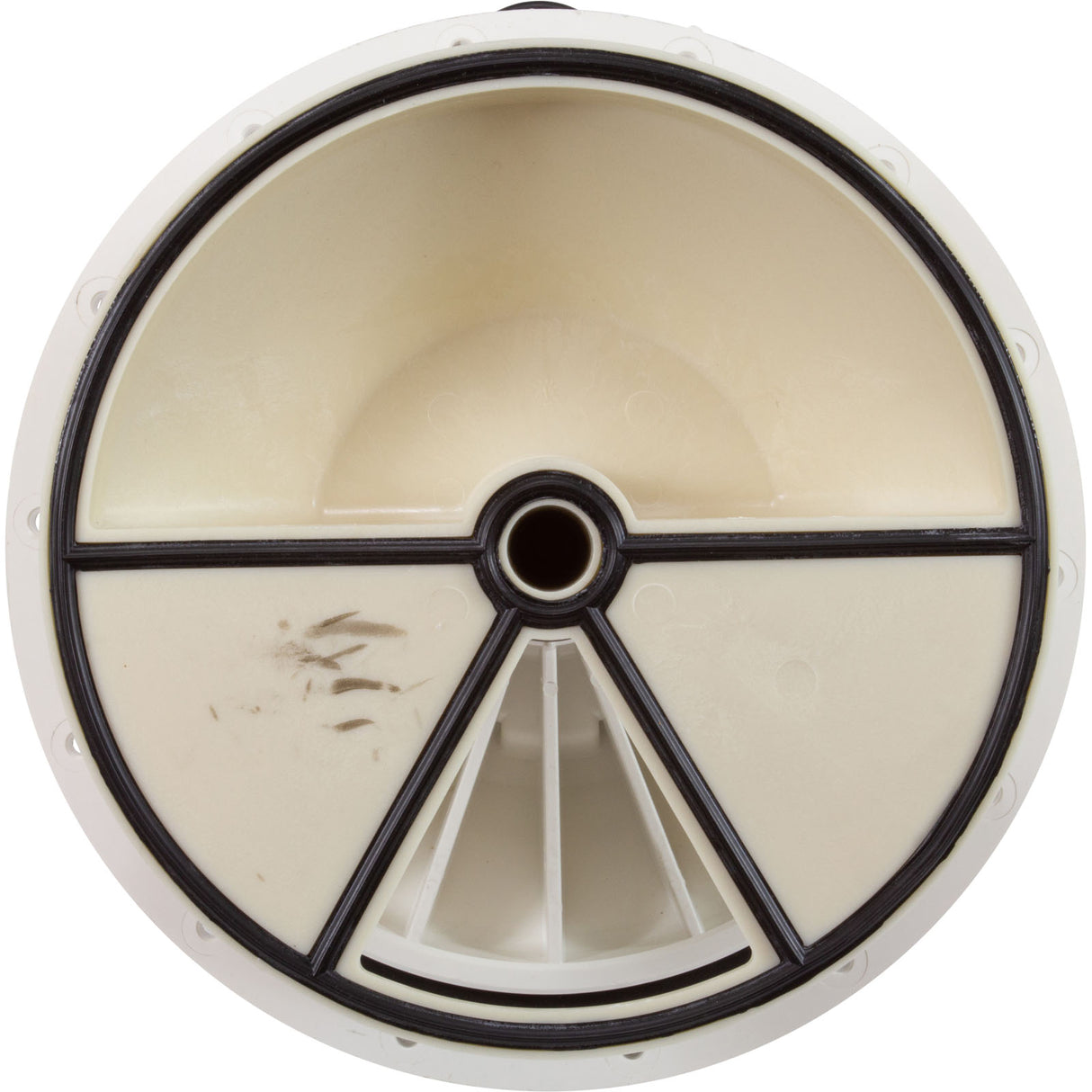 Lid Assy, Praher ABS Top/Side Mount Valve, 3", w/Gasket, Wht : 130711 - Praher Canada Ltd - 130711 - PartsForSpas.com