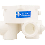 Body Assembly, Praher SM-10-AO Valve, 1-1/2", White : E-55-S1 - Praher Canada Ltd - E-55-S1 - PartsForSpas.com