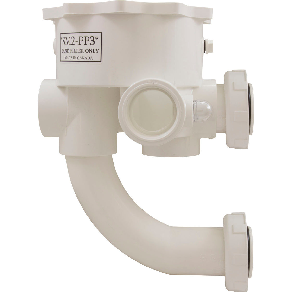 Body Assembly, Praher SM2-PP3 Valve, 2", White : E-55-S2PP3 - Praher Canada Ltd - E-55-S2PP3 - PartsForSpas.com
