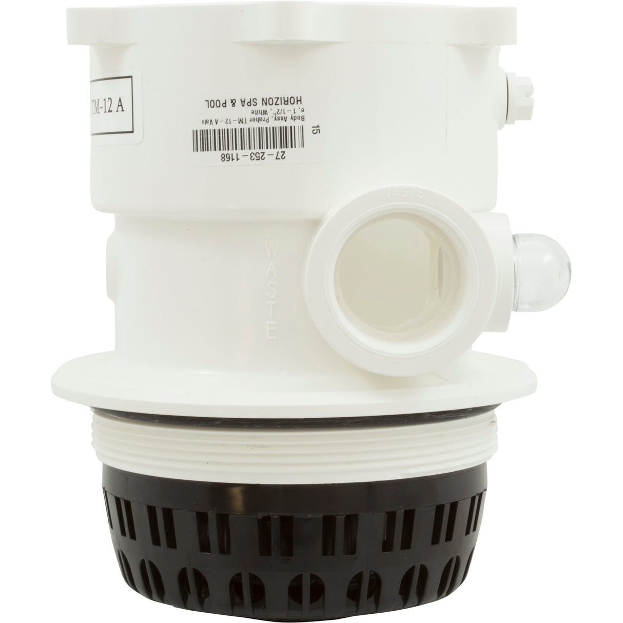 Body Assembly, Praher TM-12-A Valve, 1-1/2", White : E55-T12A - Praher Canada Ltd - E55-T12A - PartsForSpas.com