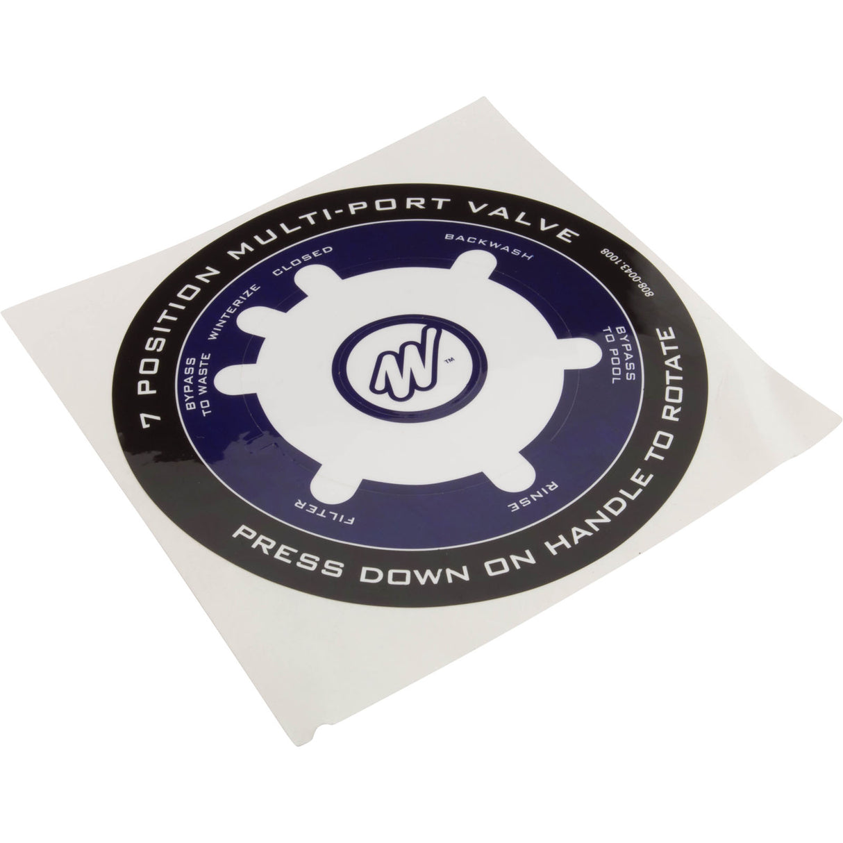 Decal, Waterway, 1-1/2" Top Mount Valve : 808-0043 - Waterway Plastics - 808-0043 - PartsForSpas.com