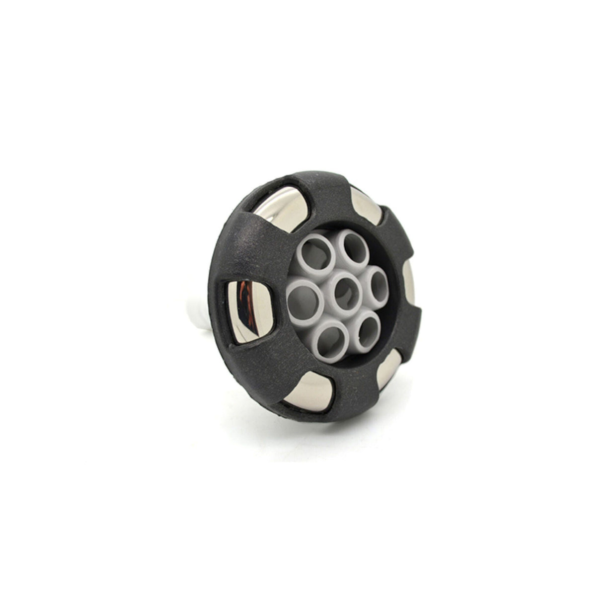 Jet Internal, Waterway Poly Storm, Massage, 3-3/8" Face, 6-Spoke, Dark Silver/Sterling Silver : 212-3209DSGSSS