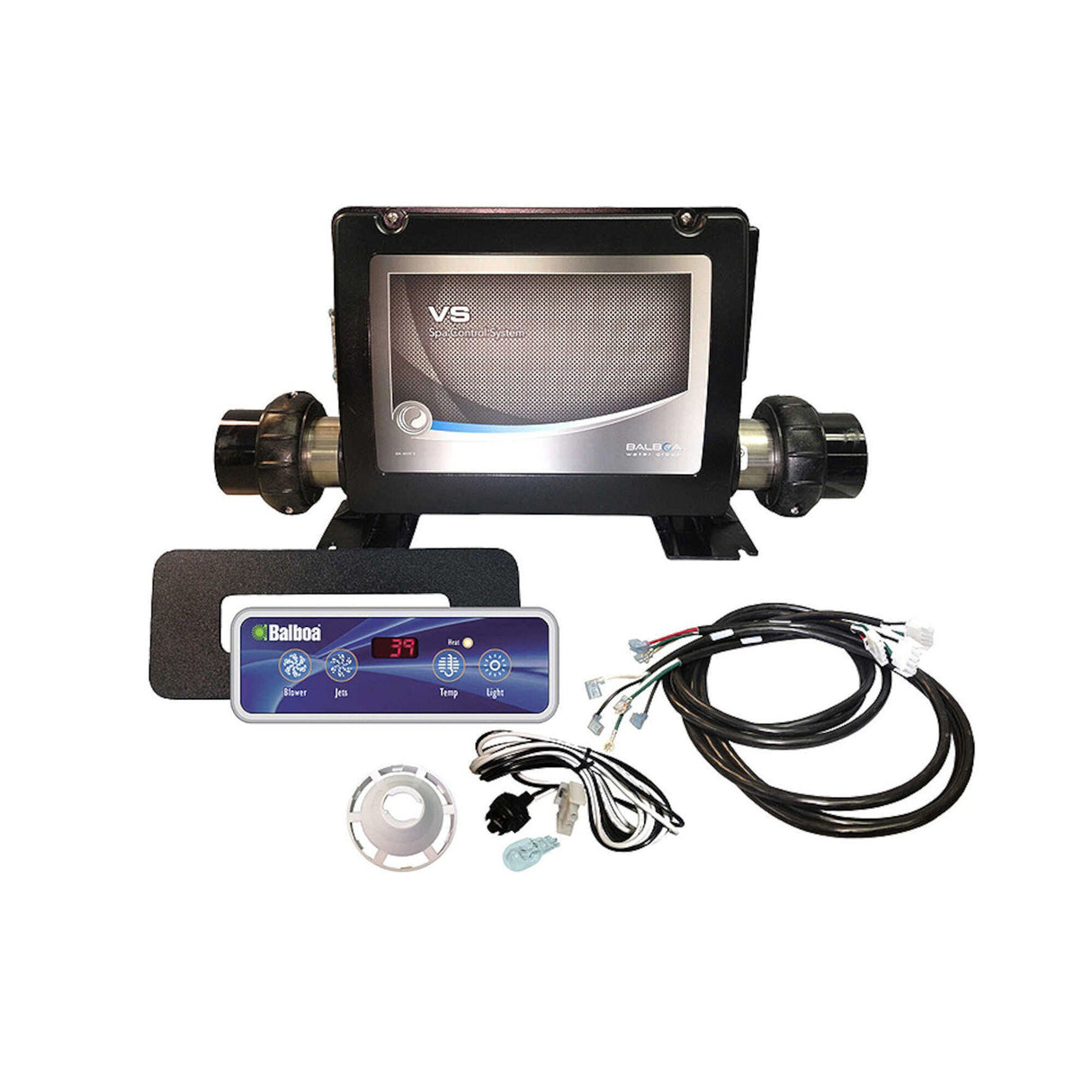 Control System, Kit, Balboa VS501Z, Conv. 1.4/5.5kW, Pump1 , Blower/Pump2 1 Spd, w/AMP Cords & VL403 : 54217