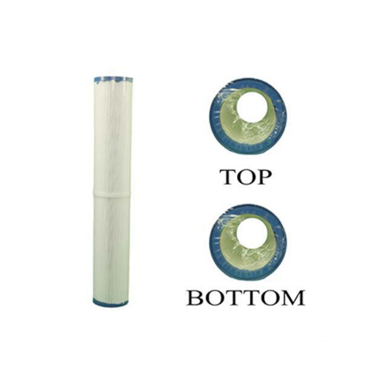 Filter Cartridge, Filbur, Diameter: 2-7/8", Length: 17-1/16", Top: 2-1/8"Open, Bottom: 2-1/8"Open, 9 sq ft : FC-2324