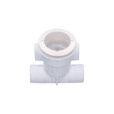 Body Assembly, Jet, Waterway Poly Jet, Tee Body, 1"S Water x 1"S Air, 2-5/8" Hole Size w/ Wall Fitting, White : 210-5830