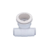 Body Assembly, Jet, Waterway Poly Jet, Tee Body, 1"S Water x 1"S Air, 2-5/8" Hole Size w/ Wall Fitting, White : 210-5830