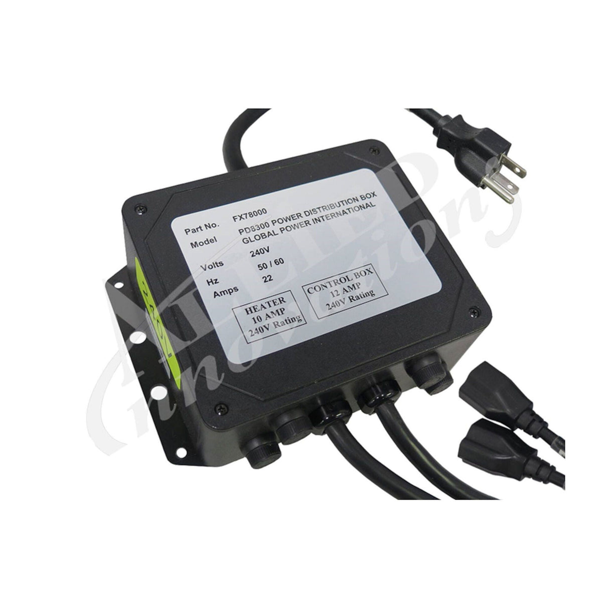 Control, Jacuzzi Whirlpool/Bath, PD8300, Power Distribution Box, 22 Amp, 230V, 50/60HZ : FX78000