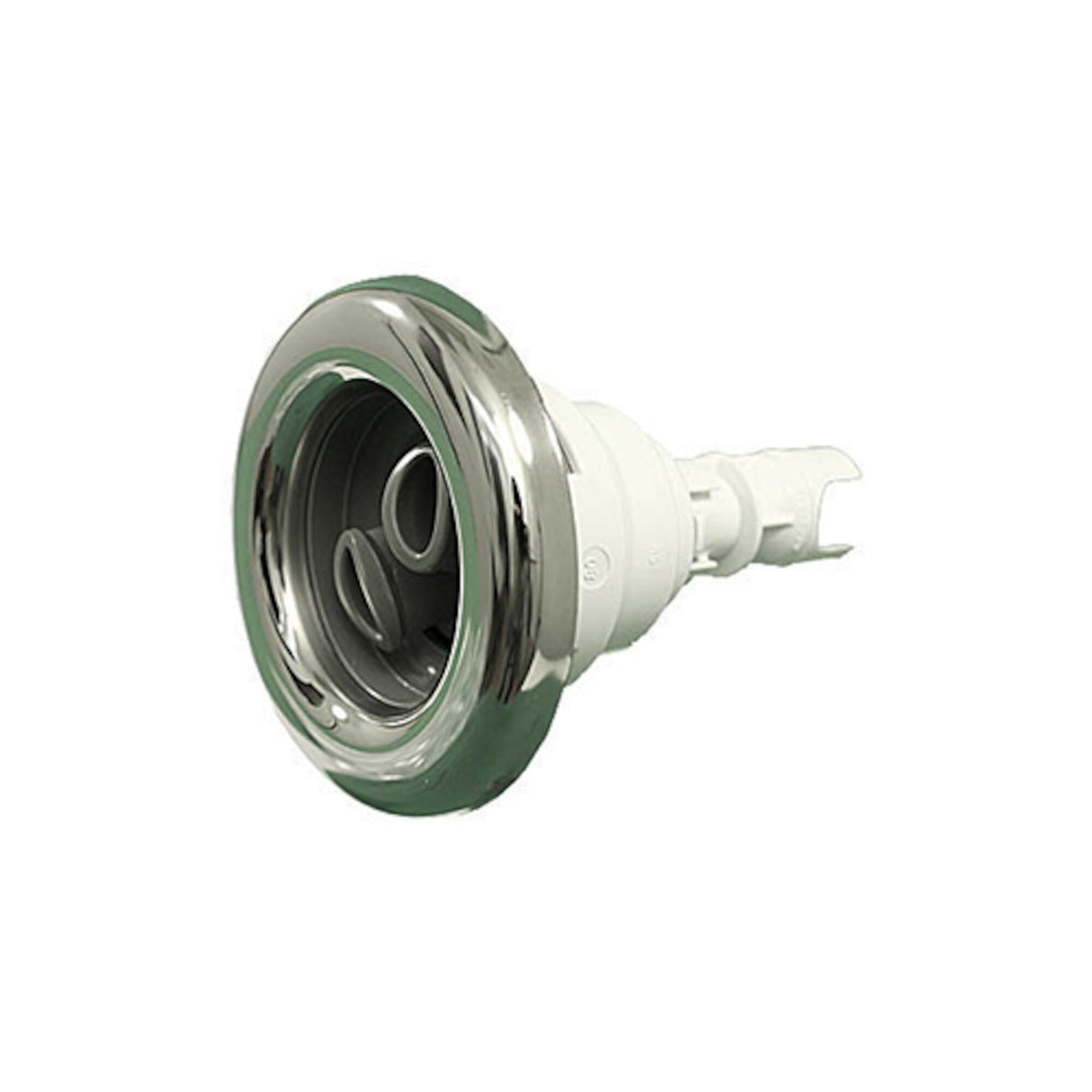 Jet Internal, Waterway Poly Storm, Twin Roto, 3-3/8" Face, 5-Scallop, Gray w/ Stainless Escutcheon : 212-8127S