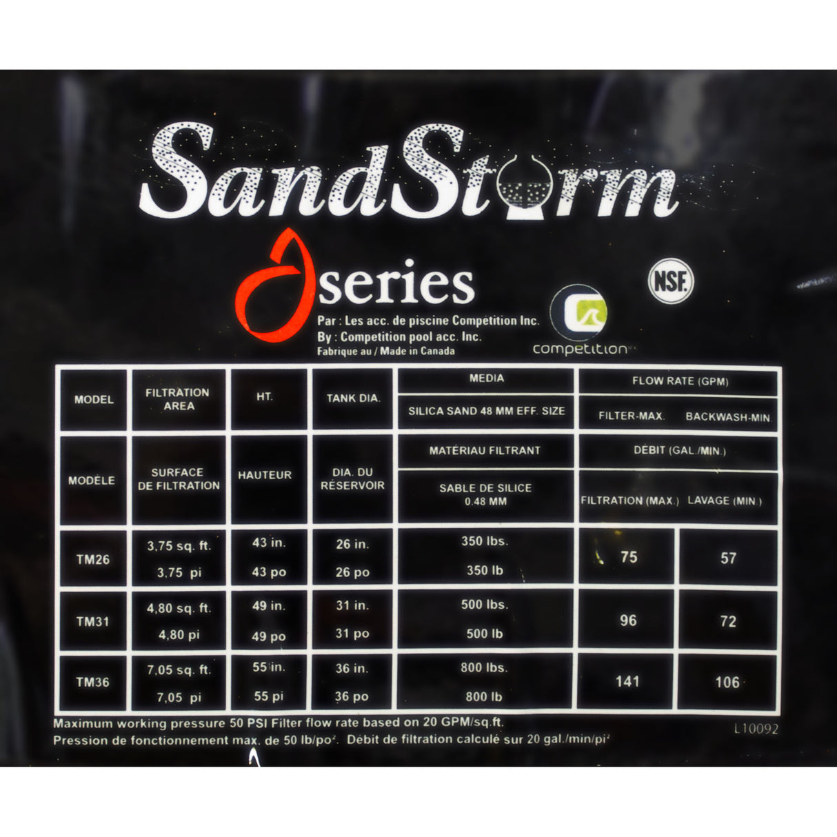 Tank Body, Carvin Sandstorm TM31 : 94087031R - Carvin - 94087031R - PartsForSpas.com
