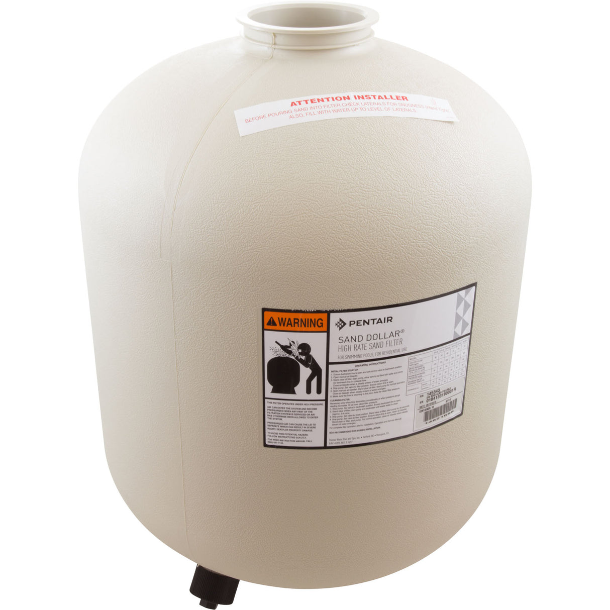 Tank Only, Pentair SD60, Almond : 145343 - PacFab/Pentair - 145343 - PartsForSpas.com