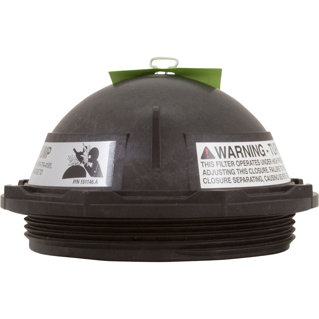 Tank Lid, Pentair PacFab Triton II, 6", w/ O-Ring, Black : 152519Z - PacFab/Pentair - 788379882372 - PartsForSpas.com
