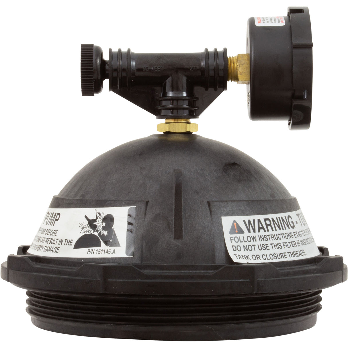 Tank Lid Kit, Pentair PacFab Triton II, 6" thd, Black : 154641 - PacFab/Pentair - 154641 - PartsForSpas.com