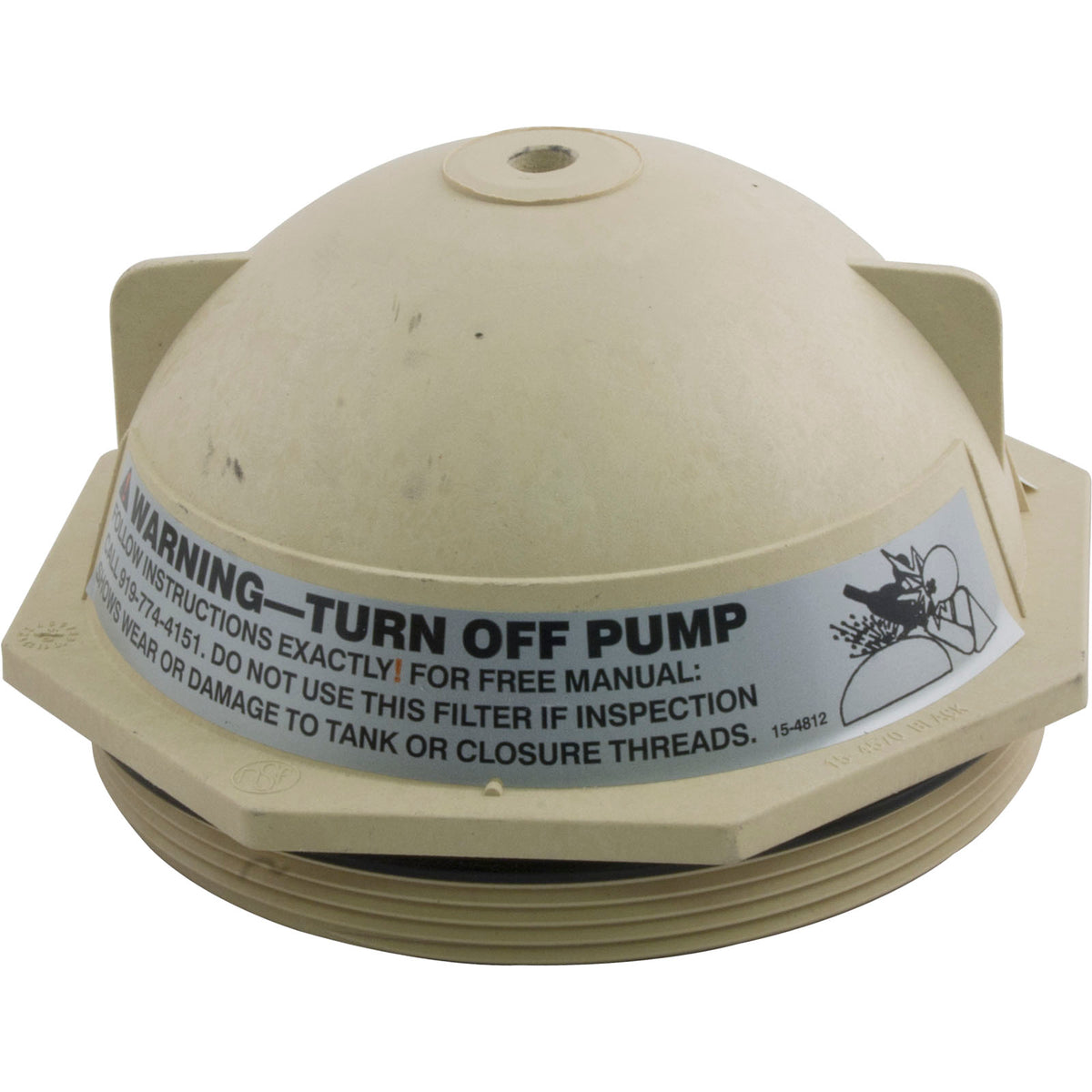 Tank Lid Kit, Pentair PacFab Triton II, 6" thd, Tan : 154697 - PacFab/Pentair - 7.8838E+11 - PartsForSpas.com