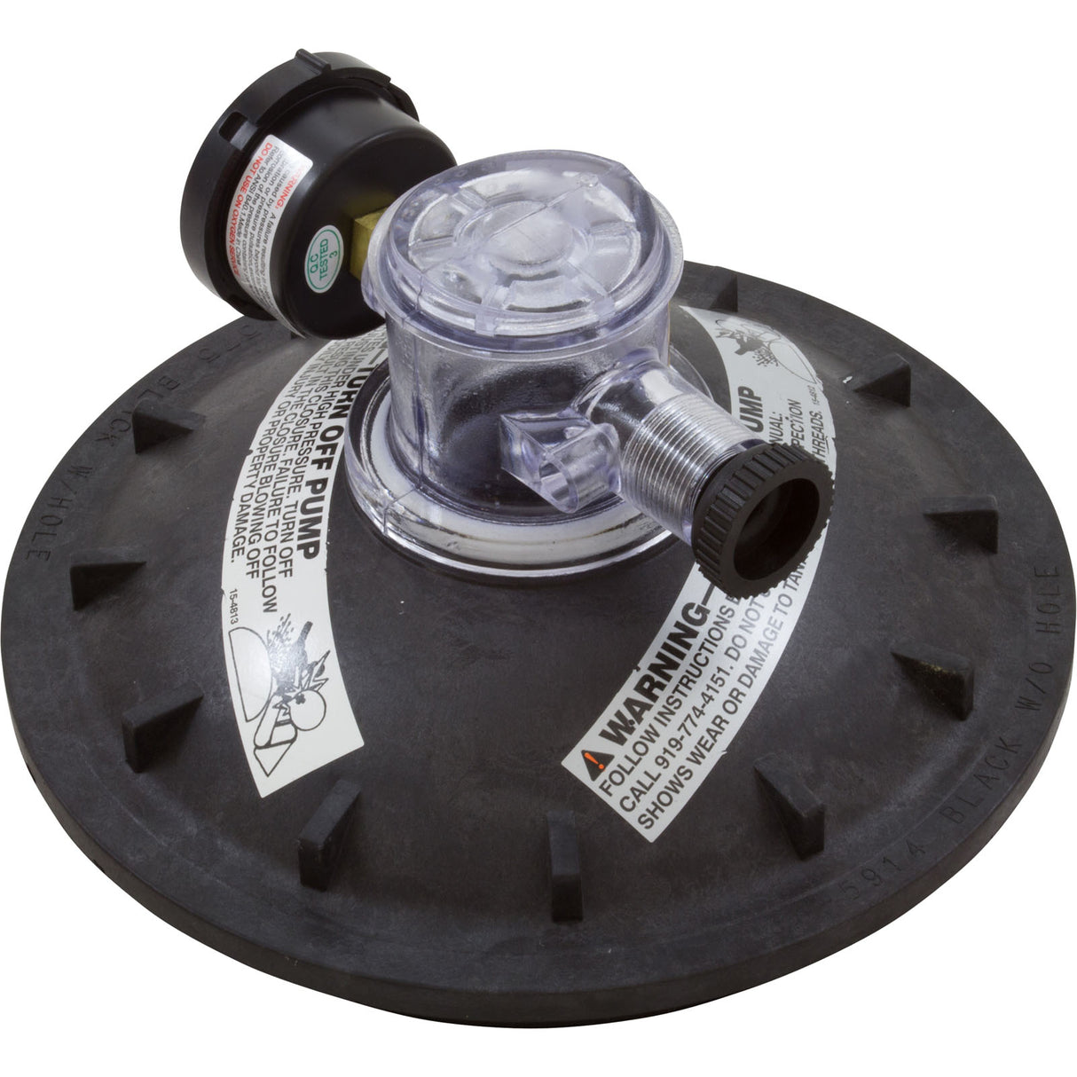 Tank Lid Kit, Pent Triton TR100C/TR140C, 8-1/2", Blk, Btr Thd : 154856 - Pentair - 154856 - PartsForSpas.com