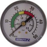 Pressure Gauge, Astral, 1/8" mpt, 50psi : 06671-0401 - Astral Products, Inc. - 06671-0401 - PartsForSpas.com