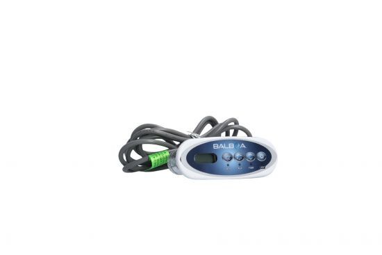 Spaside Control, Balboa ML200, Mini Oval, 4-Button, Jets-Aux-Temp-Light, 8 pin Molex plug : 52685