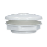 Wall Fitting Assembly, Jet, HydroAir Standard, 3-3/8" Face, White w/ Eyeball, Retaining Ring, Wall Fitting & Gasket : 10-3100